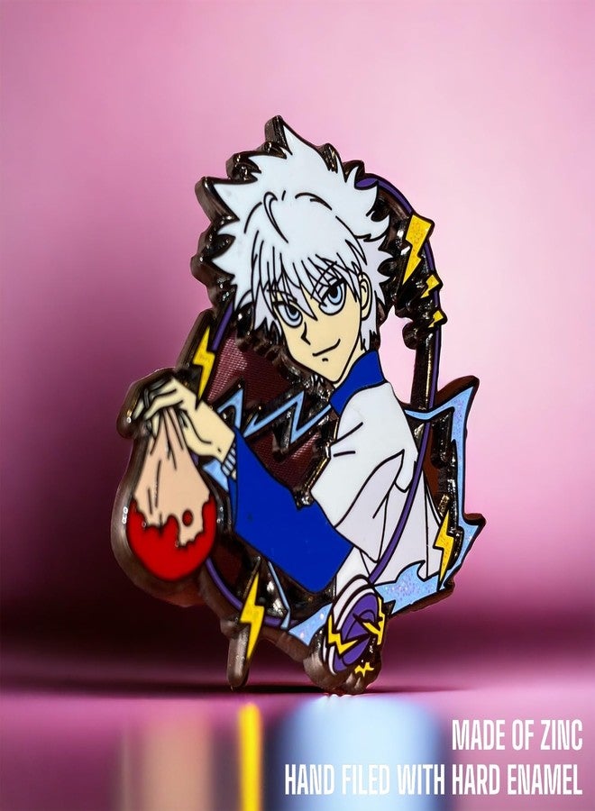 دبوس هنتر x هنتر، دبوس كيلوا، دبوس هنتر x هنتر مطلي بالمينا، دبوس hxh، دبوس أنمي مطلي بالمينا الصلب، هدية لحقيبة الظهر أو القبعة (قلب) - Image 5