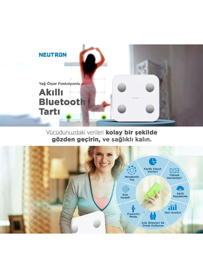Neutron - Fat Meter Multifunctional Scale Smart Bluetooth Weighing Scale - Control via App - Image 1