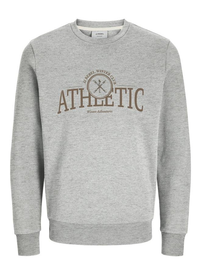 JJ Rebel by Jack & Jones Front Graphic Print Crew Neck Sweatshirt 