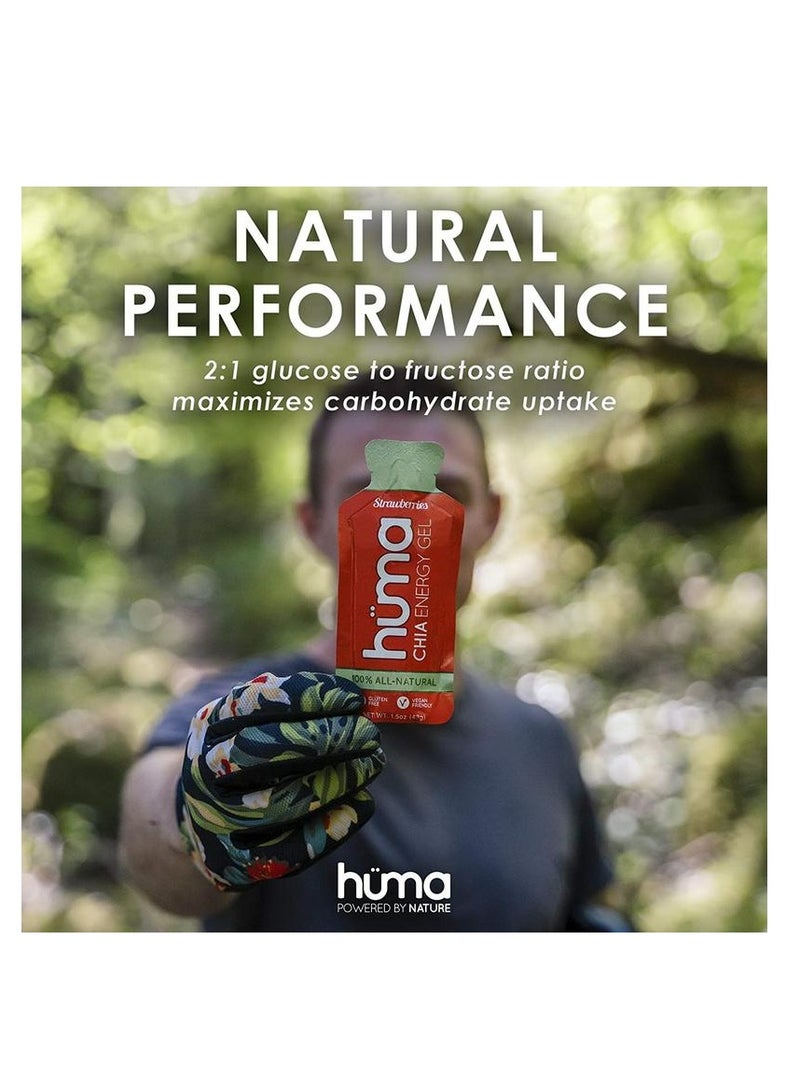Huma Energy Gel Apple and Cinnamon 9 count X 42g 22gr Carbs 105mg Sodium 100% All Natural Vegan Gluten Free Caffeine Free No Stomach Problems Great Taste Easy Digestion - Pack of 9 - Image 5