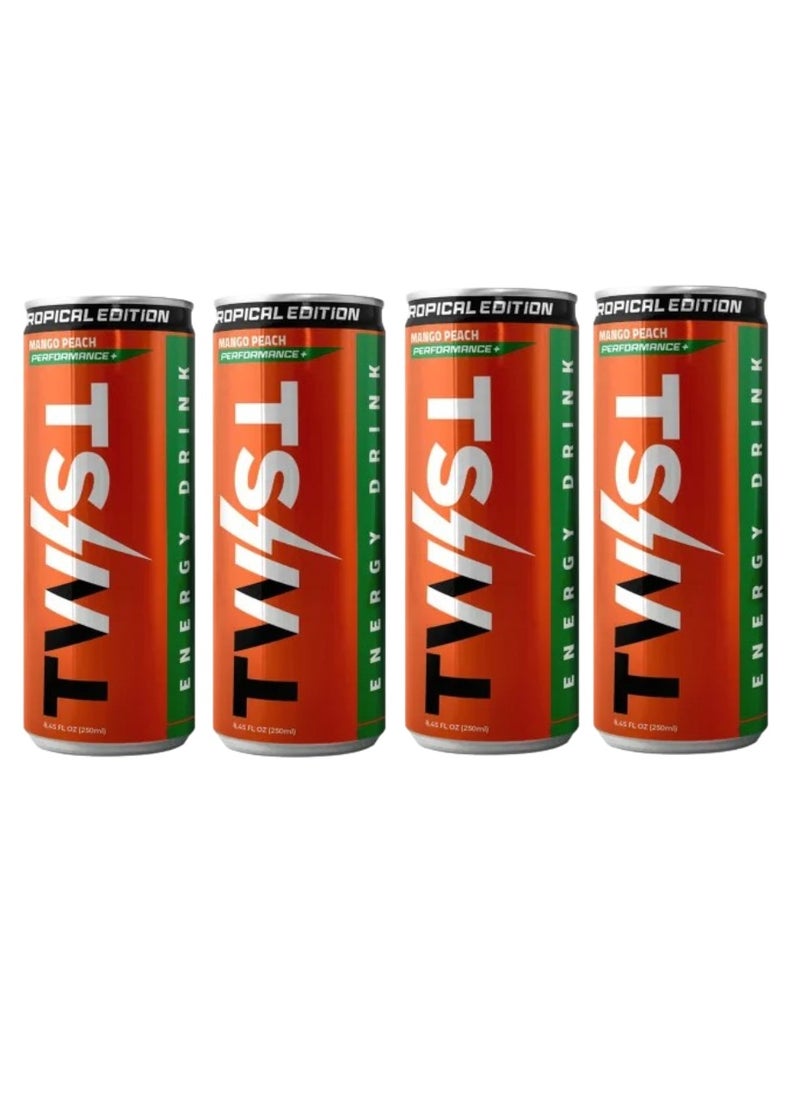 Twist twist mango peach soda Drink 250 Pack of 4 