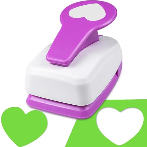 HKKYO Heart Paper Punch, Paper Punch for Crafting, 2 inch Heart Hole Punches, Hearts Punches for Papers Crafts, Hearts Shaped Hole Puncher, Large Hearted Hole Puncher, Hearted ScrapbookingPunch - Image 1