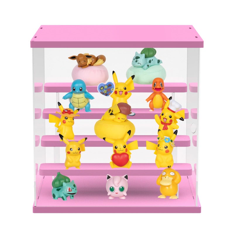 Nynelly Acrylic Display Case for Collectibles, 5 Tier Clear Display Box Stand with Door, Assemble Countertop Showcase Dustproof Storage Box for Minifigures, Funko Pop, Hot Wheels,Miniature - Image 3