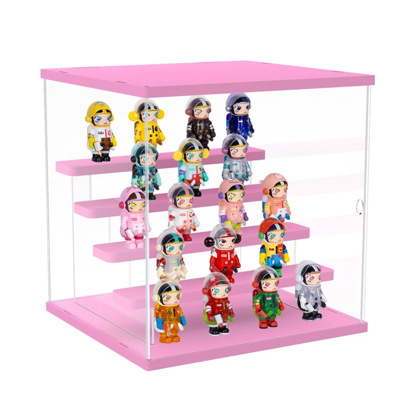 Nynelly Acrylic Display Case for Collectibles, 5 Tier Clear Display Box Stand with Door, Assemble Countertop Showcase Dustproof Storage Box for Minifigures, Funko Pop, Hot Wheels,Miniature - Image 1