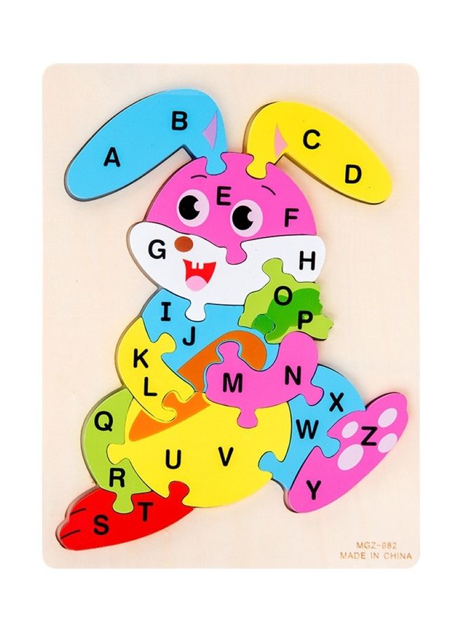 NIBEMINENT A-Z 26 Letters Wooden Jigsaw Puzzle