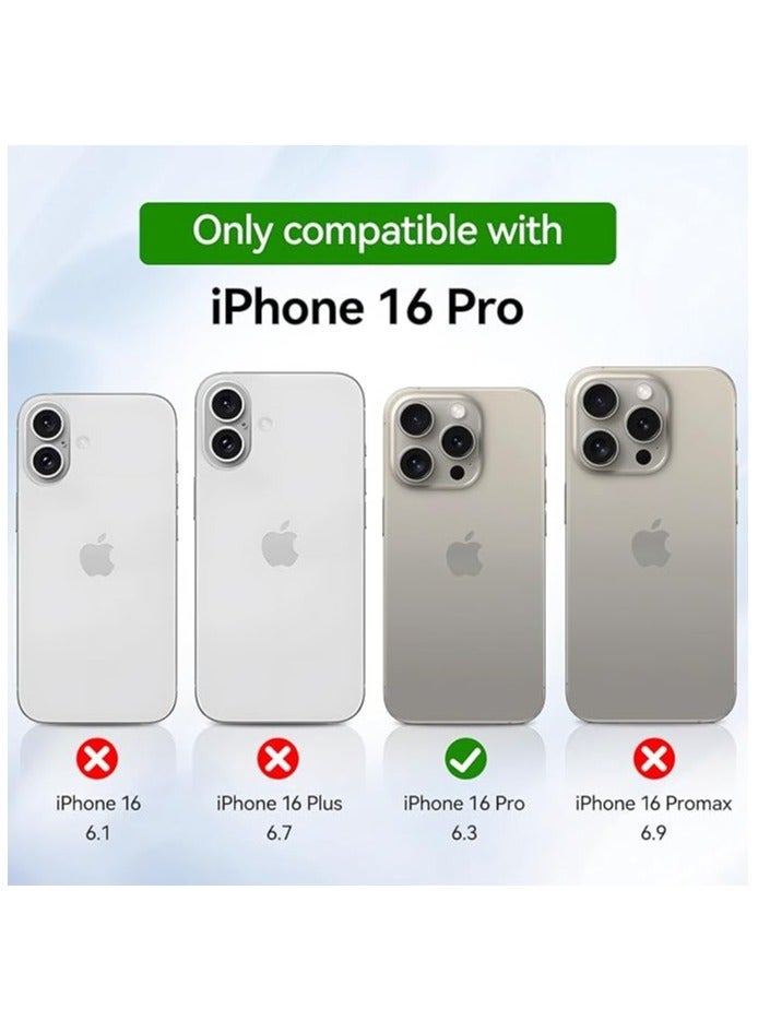 ACLIX Magnetic Case for iPhone 16 Pro Case, Compatible with MagSafe, Plating Luxury Cover, Clear Soft TPU Shockproof Protective Phone Case, (White) - Image 3