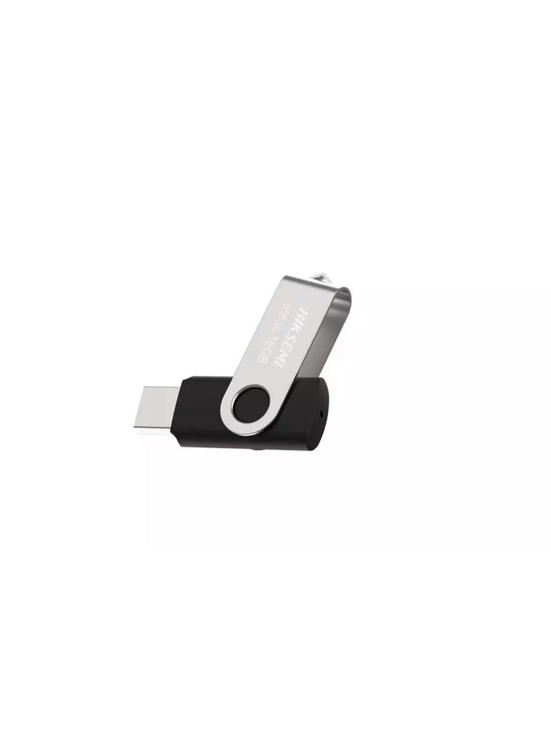 HIKSEMI 16GB Rotary USB flash drive USB 3 Black / Gray - Image 2