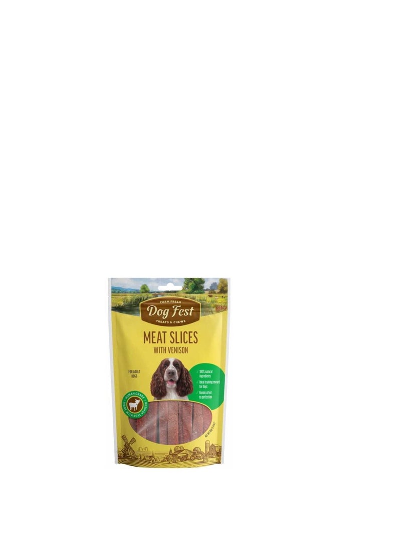 Dog Fest Slices With Venison For Adult Dogs 90g