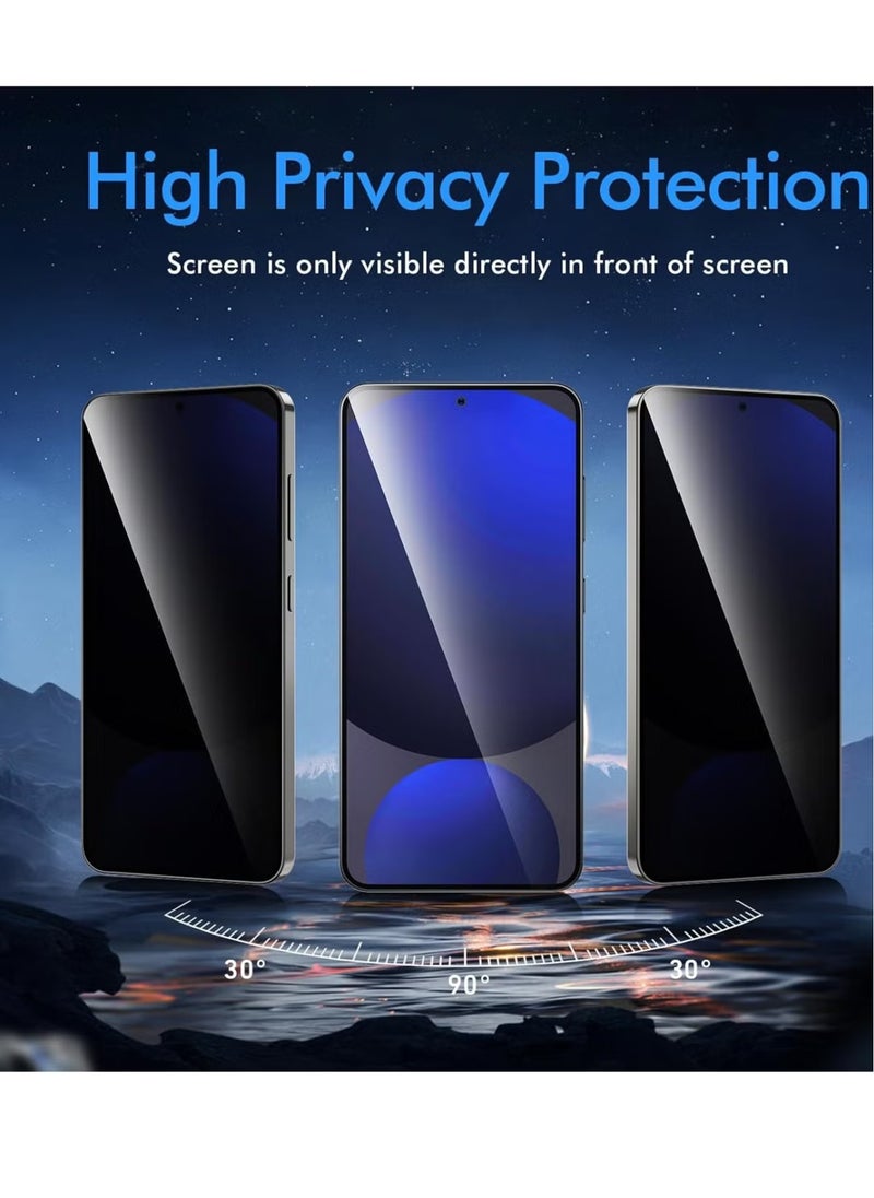 JAJEEK - Compatible with Samsung Galaxy S24 Ultra Privacy Screen Protector – Tempered Glass with CD Texture Black, Camera Lens Protection, Supports Fingerprint ID, Anti-Spy, 9H Hardness for S24 Ultra - Image 1