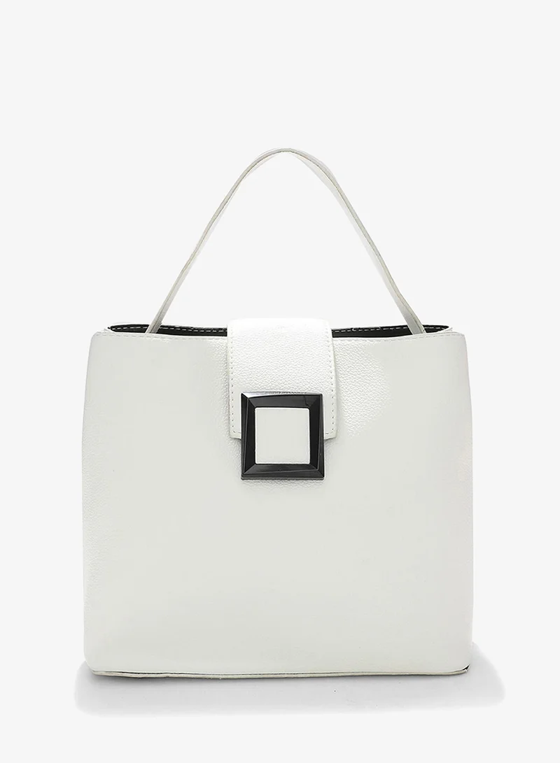 Haute Sauce Pure Perfection White Bucket Bag