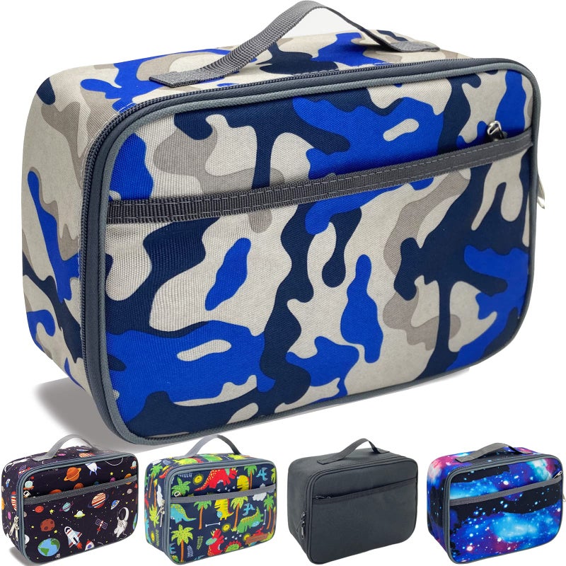 Kulle Lunch Box kidsInsulated Lunch Bags for boysWashable and reusable lunch boxes for School Girls  Boys Work Picnic or TravelCamo