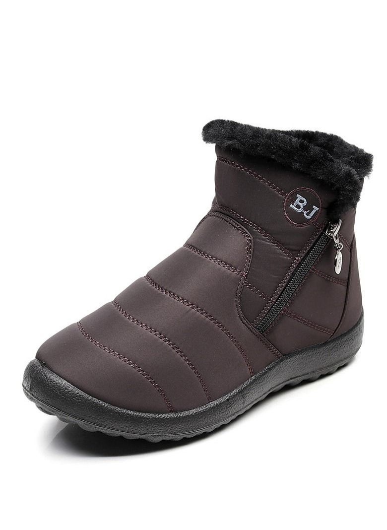 Bj Ankle Boots Thermal Waterproof Cotton Boots Coffee Color  - Image 2