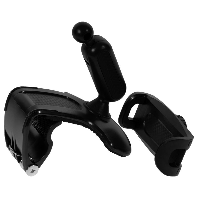 Universal Car Phone Mount Adjustable Dashboard Holder 360 Degree Rotation Firm Grip Black - Image 2