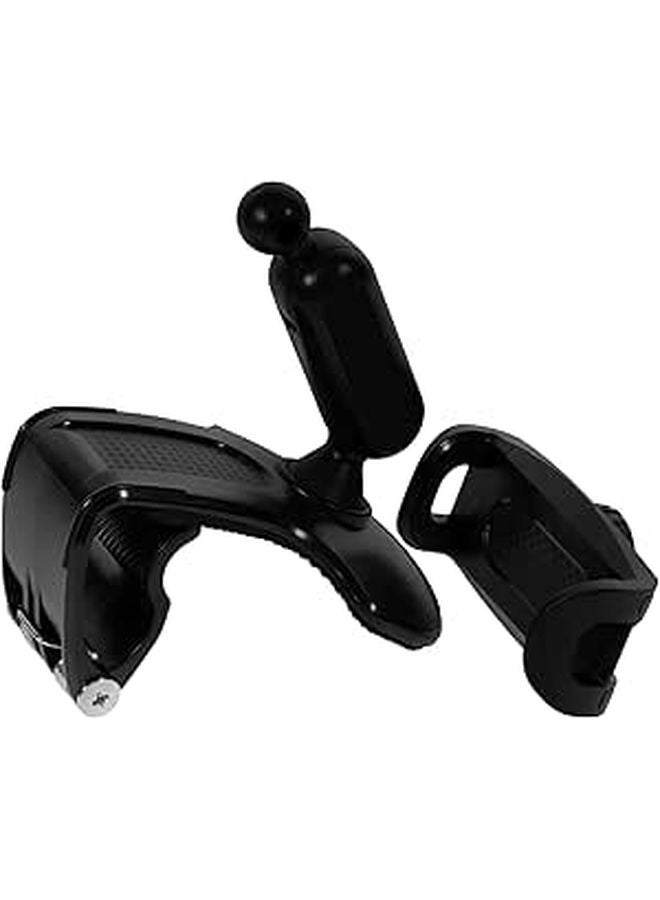 Universal Car Phone Mount Adjustable Dashboard Holder 360 Degree Rotation Firm Grip Black - Image 1