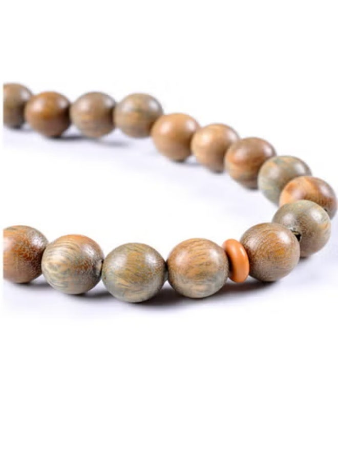 هلالفل مسبحة صلاة إسلامية من خشب بني، حجر اليشب، سبيكة الزنك، 33 حبة | مسبحة ذكر، مسبحة، مسبحة للجنسين | هدية عيد الفطر، رمضان، الحج، العمرة، مستلزمات الصلاة - Image 5