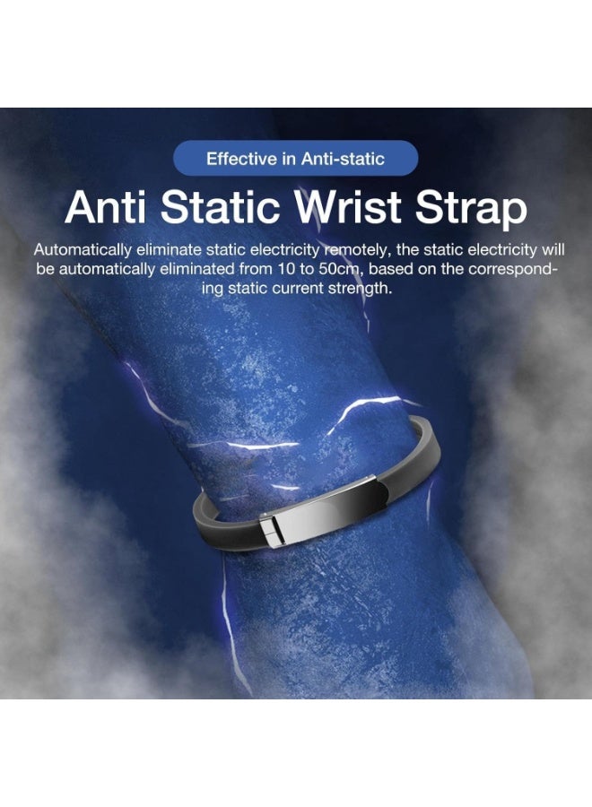 Bukela Anti Static Wristband Adjustable Antistatic Static Silicone Wristband Cordless AntiStatic Bracelet Not Easy Fall Off Automatic Electrostatic Removal Bracelet for Men Women - Image 4