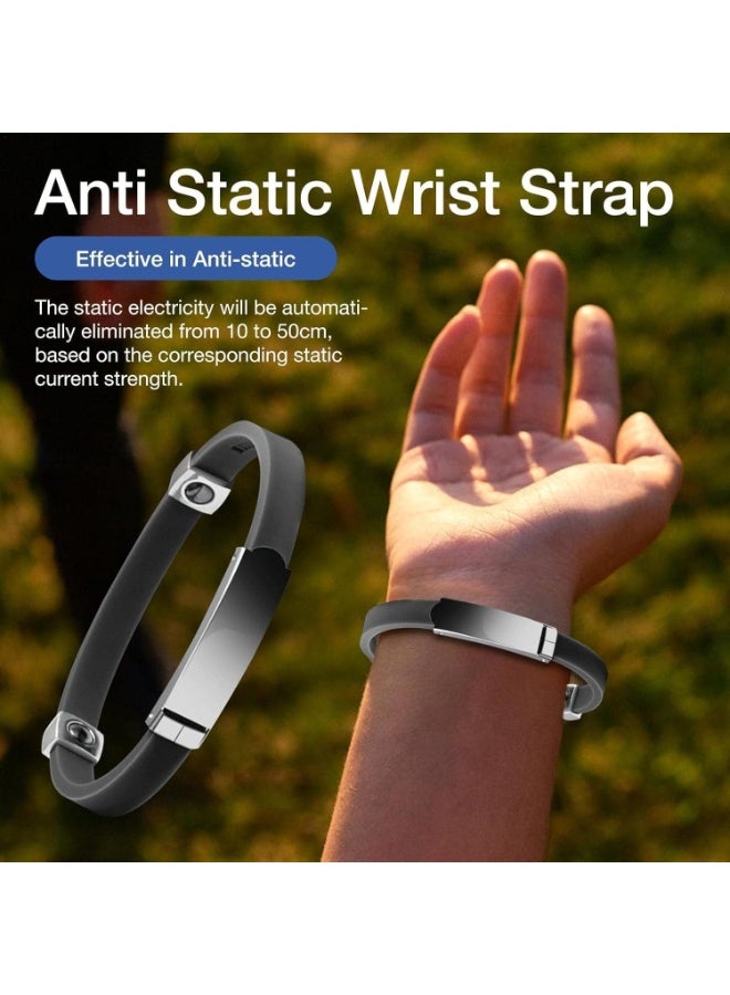 Bukela Anti Static Wristband Adjustable Antistatic Static Silicone Wristband Cordless AntiStatic Bracelet Not Easy Fall Off Automatic Electrostatic Removal Bracelet for Men Women - Image 5