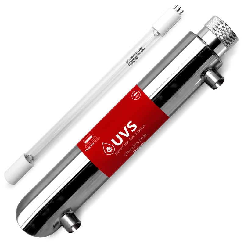 Express Water UV Water Filter Replacement UV Water System 12 Inch UV Light Housing with 10 inch Bulb Under Sink and Reverse Osmosis System