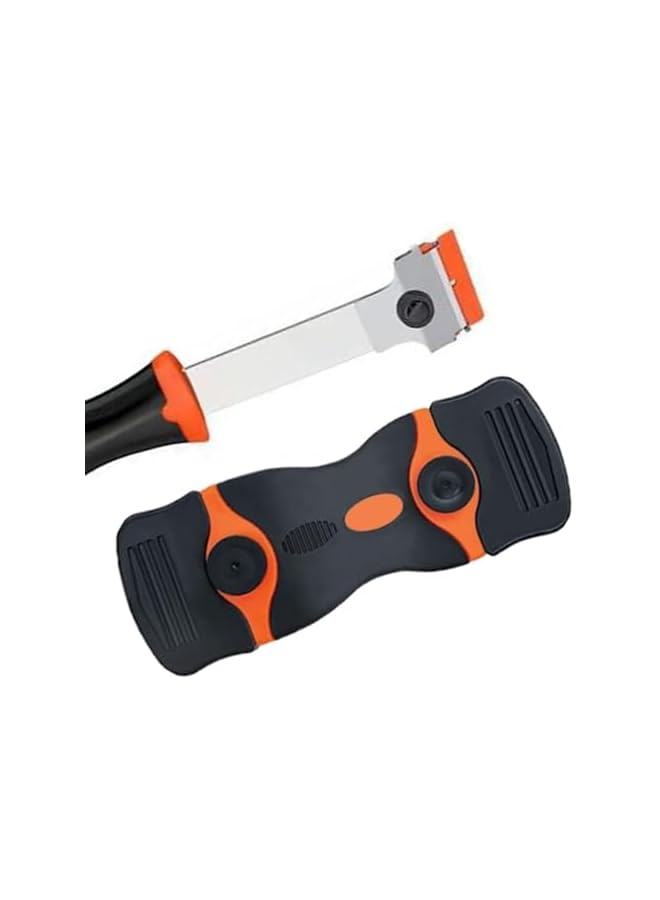 promass Razor Blade Scraper, 2 in 1 Scraper Tool, Long Handle Scraper Tool and Metal & PVC Double Edged Razor Blades, for Registration Sticker, Removing Label, Grease from Windshield, Glass - Image 4