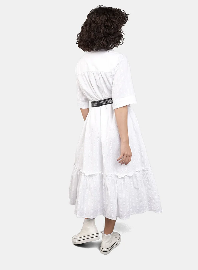 American Eagle Ruffle Detail Shirt Dress
