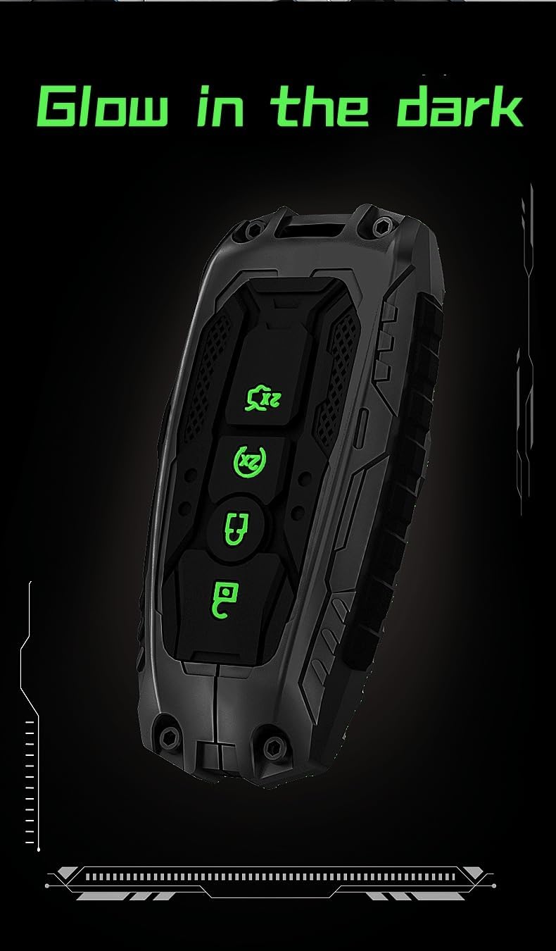 facaizhu Heavy Key Fob Cover Case Protector for Ford - Model-A Black - Image 3