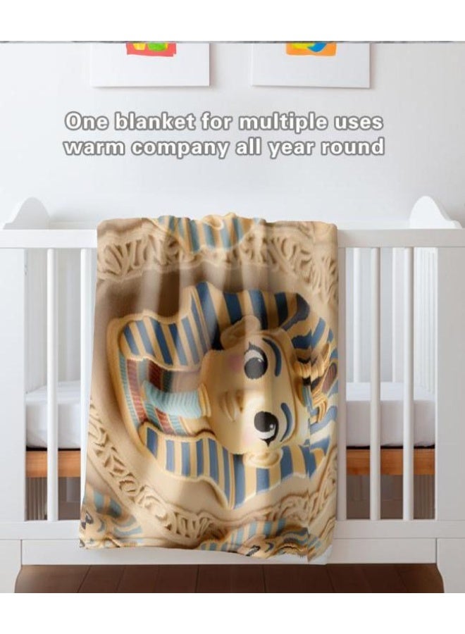 عام بطانية رقيقة من الفانيلا الكرتونية للأطفال والرضع (دافئة ومريحة، ومناسبة للنوم والألعاب) 70 سم * 100 سم - Image 3