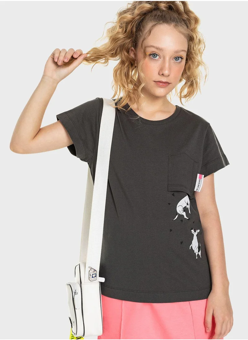 Gloss! Youth Printed Top