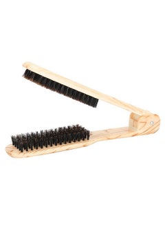 Hair Comb Hair Straightening Comb Styling Tools Boar Bristle Double Sided Brush Comb Clamp Professional V Shaped Hair Straightening Comb Clamp Styling Comb Hairdressing Tool