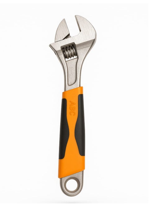 Adjustable Wrench 10" , Hardened Steel Movable Jaw and Comfortable Non-Slip Handle, for Adjusting, Loosening and Tightening Nuts and Bolts of Different Sizes, Suitable for Plumbing, Electrical, Mechanical and Auto Maintenance
