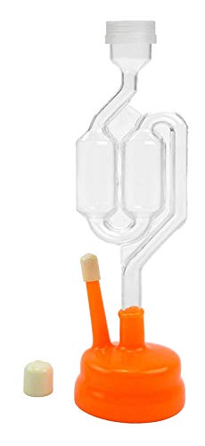 LD Carlson Twin Bubble Airlock with Universal Orange Carboy Cap - Image 4
