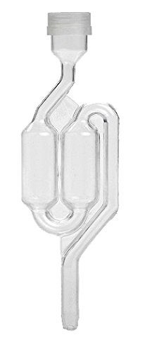 LD Carlson Twin Bubble Airlock with Universal Orange Carboy Cap - Image 2