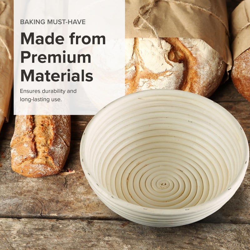 فريلنغ Frieling Usa Brotform سلة ارتفاع الخبز المستديرة وبطانة 8.5 بوصة - Image 5