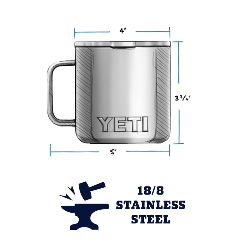 YETI Rambler 14 oz Mug, Vacuum Insulated, Stainless Steel with MagSlider Lid, Sharptail Taupe - Image 2