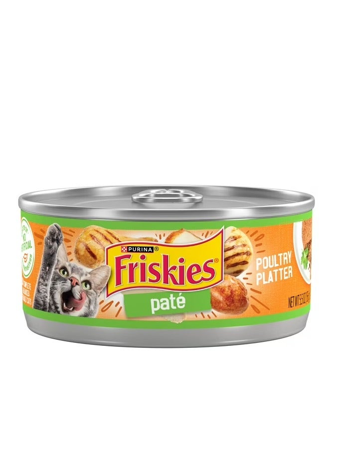 Nestle nestle purina friskies pate cat wet food poultry platter 5.5oz pack of 6 