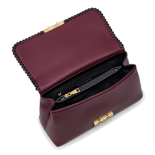Miraggio Edna Handbag With Adjustable & Detachable Crossbody Sling Strap for Women (Wine) - Image 3