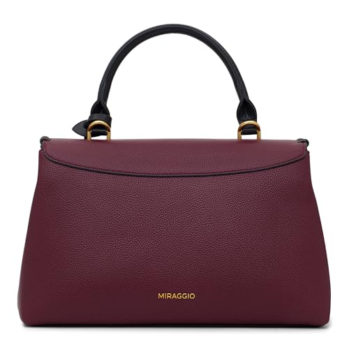 Miraggio Edna Handbag With Adjustable & Detachable Crossbody Sling Strap for Women (Wine) - Image 5