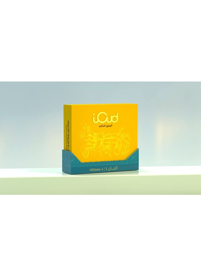 iOud - Bakhoor Ioud Frankincense Olibano Fragrance 4 Pieces With Incense Holder Woody Scent 10x9x3 centimeter - Image 1
