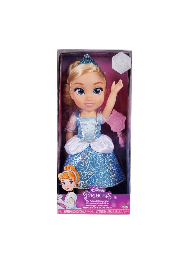 Disney Princess Cinderella Core Doll Glass Eyes 15-Inches | Fashion Doll | Collectible Doll | Pretend Play | Dress Up | Gift for Kids