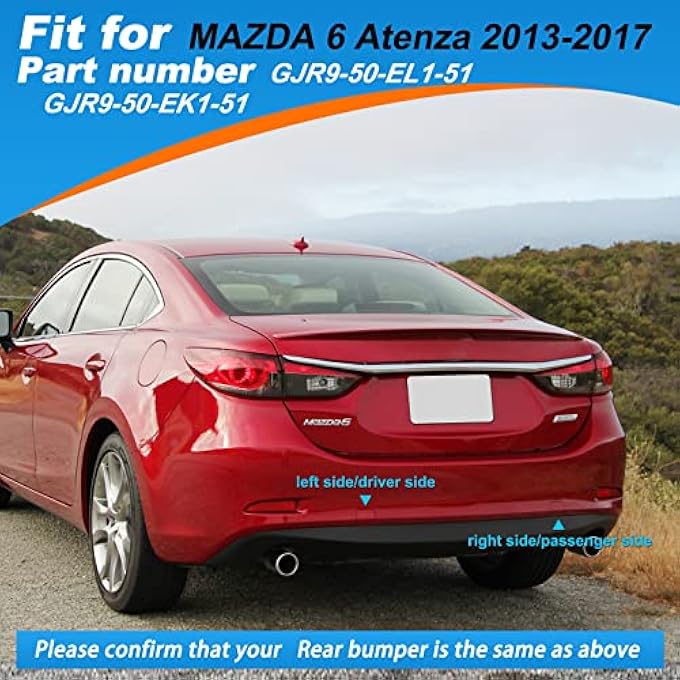 ريحني غطاء السحب الخلفي لغطاء السحب السائق السائق مناسب لمازدا 6 أتينزا 2013 2014 2015 2016 2017 Gjr950El151 Gjr950Ek151 أسود جهة السائق اليسرى شينبينساي - Image 4