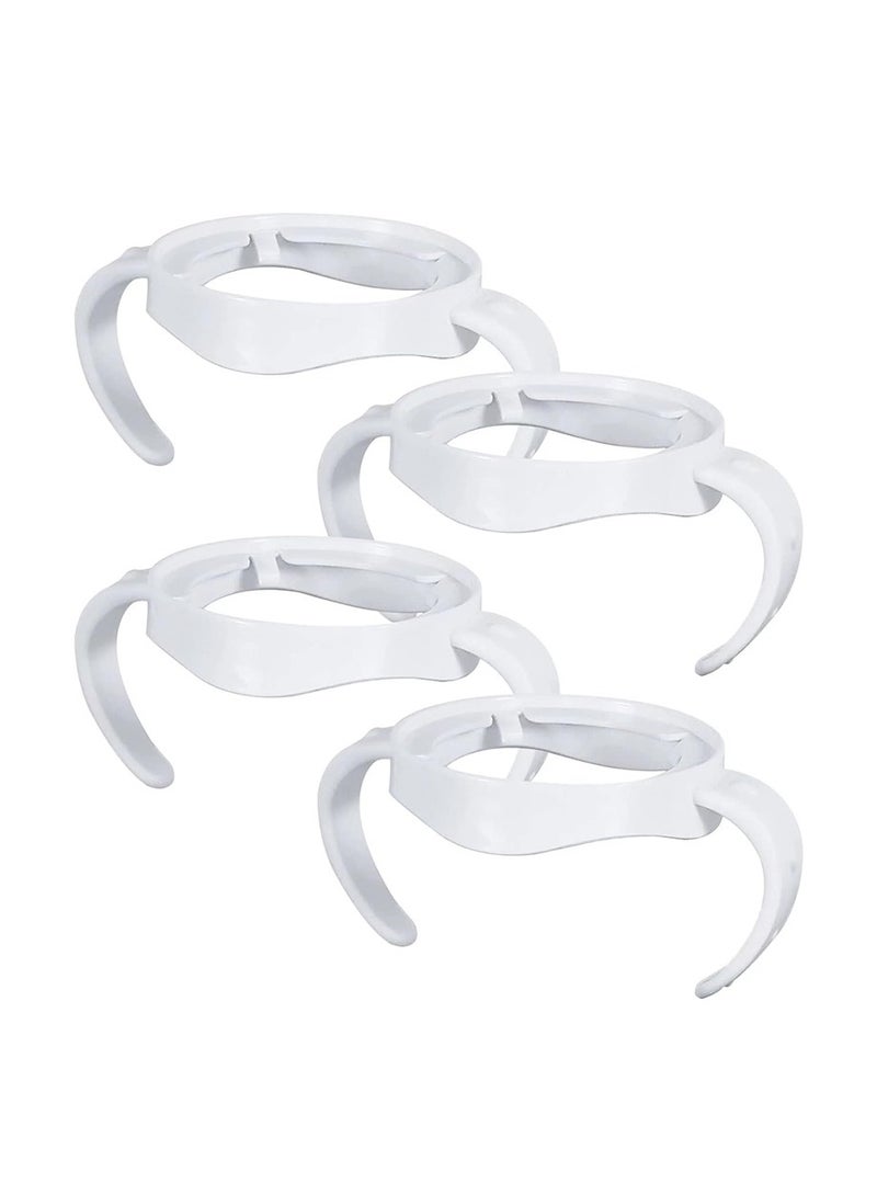 4 Pack Compatible with Baby Bottle Handles for Philips Avent Natural Baby Bottles,Baby Bottle Holder, Baby Feeding Bottles Handles（White） - Image 1
