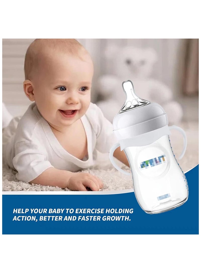 4 Pack Compatible with Baby Bottle Handles for Philips Avent Natural Baby Bottles,Baby Bottle Holder, Baby Feeding Bottles Handles（White） - Image 4