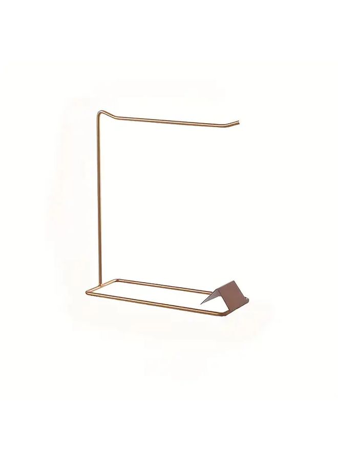 Black Metal Curved Jewelry Display Stand Desktop Organizer For Earrings Lip Gloss Accessories - Image 2