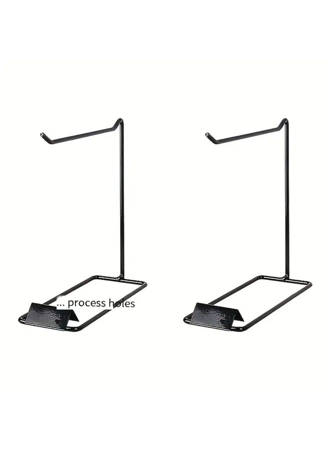 Black Metal Curved Jewelry Display Stand Desktop Organizer For Earrings Lip Gloss Accessories - Image 3