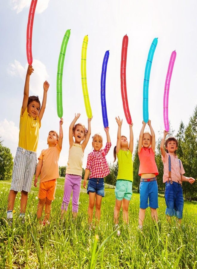 Krido 100PCS Rocket Balloons with Pump - Colorful Flying Balloons Make Whistling Sound - Long Balloons Kit for Kids, Birthday(Pump Color May Vary) - Image 5