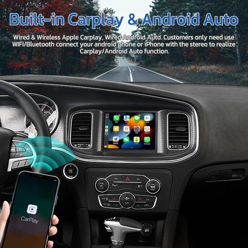 Vierex Fit Dodge Charger Car Stereo, Dodge Challenger Android Screen 8.4 Inch 2015-2021, CarPlay, Android Auto, WiFi, GPS Navigation, HD Backup Camera (8GB RAM 128GB ROM) - Image 3