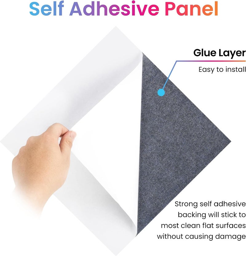 Fstop Labs 0.4" X 12" X 12" Acoustic Foam Panels, Sound Absorbing Panel, Beveled Edge Tiles Soundproof Foam Insulation, Soundproof Wall Panels - Image 2