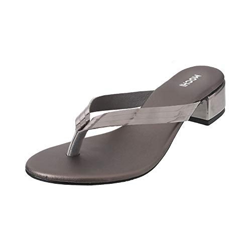 Mochi Women's Grey Fashion Flip Flop-6 UK (39 EU) (32-1043) - Image 1