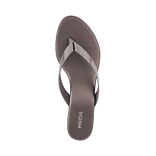 Mochi Women's Grey Fashion Flip Flop-6 UK (39 EU) (32-1043) - Image 4