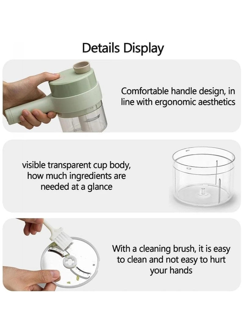 AROAQ Practical Electric Vegetable and Meat Slicer with Pusher Handle - Image 4