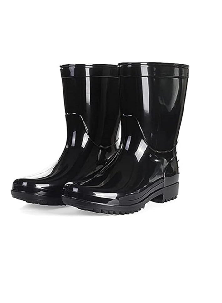 HASANAT ESSENTIALS Safety Waterproof Gum Boots – Protective Anti-Skid Wear Resistant Industrial Shoes for Construction Site, Gardening etc  - Image 1